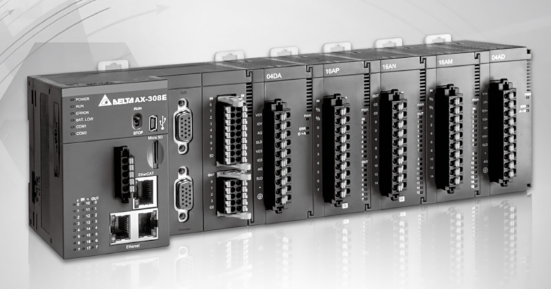 Контроллеры PAC-класса AX-3xx поддерживают управление до 16 осей по шине EtherCAT
